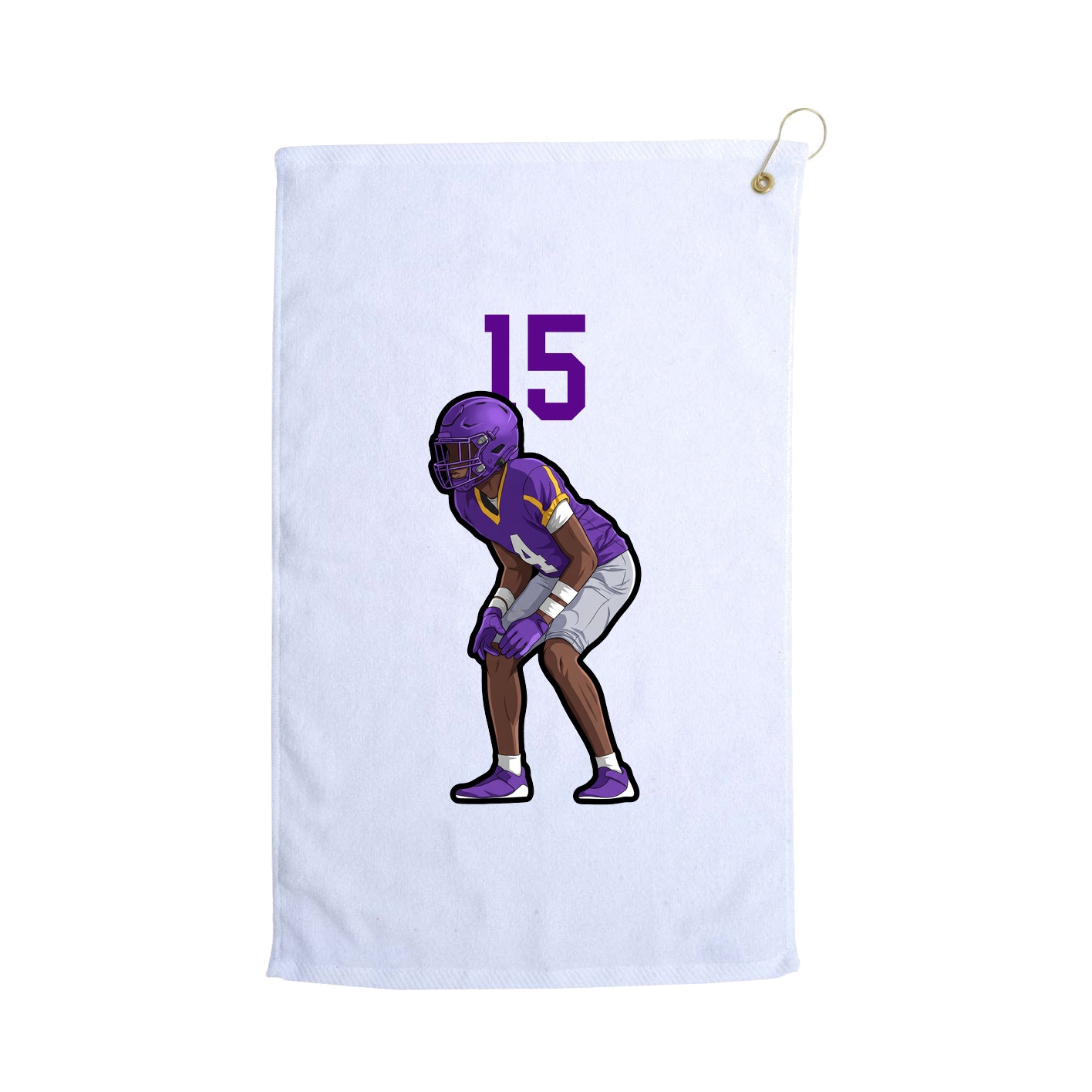 Golf Towel — Number Top in White