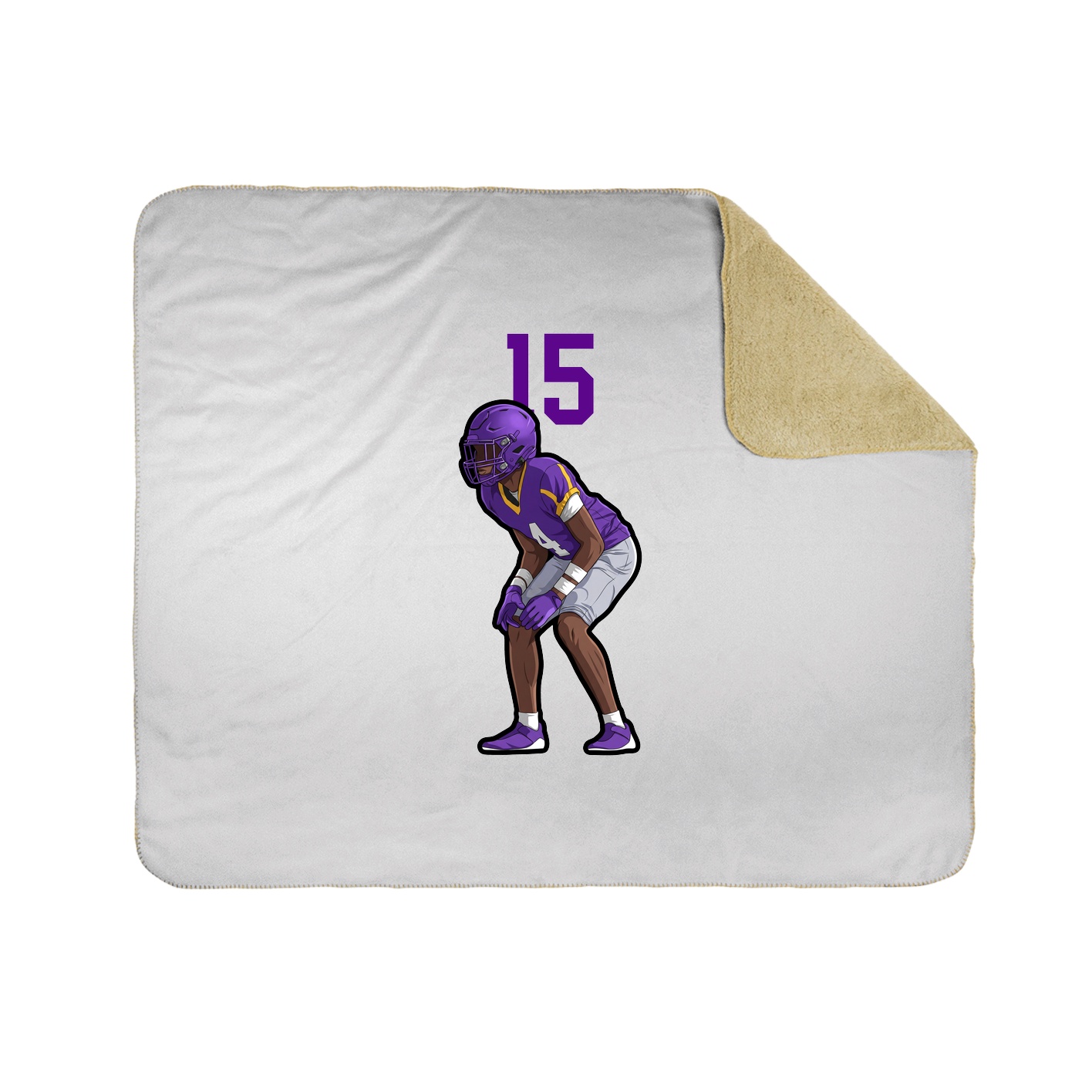 Throw Blanket — Number Top in White