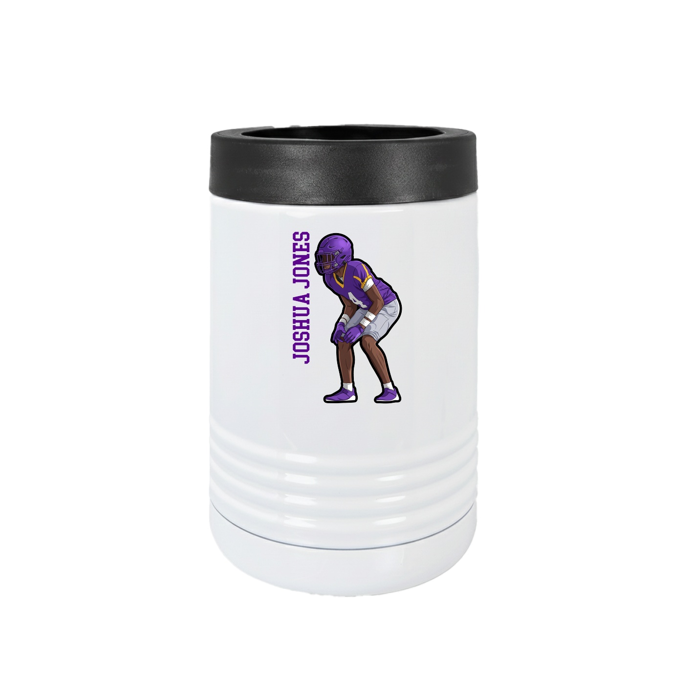 Beverage Holder — Name Vertical in White