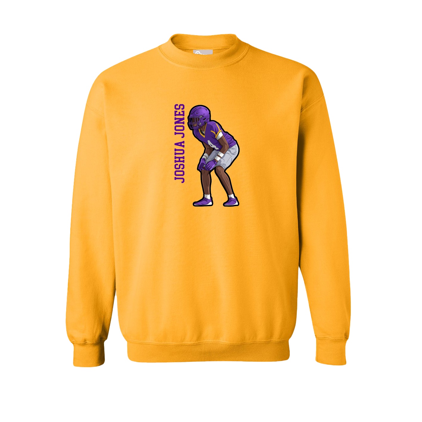 Fleece Crew — Name Vertical in Gold
