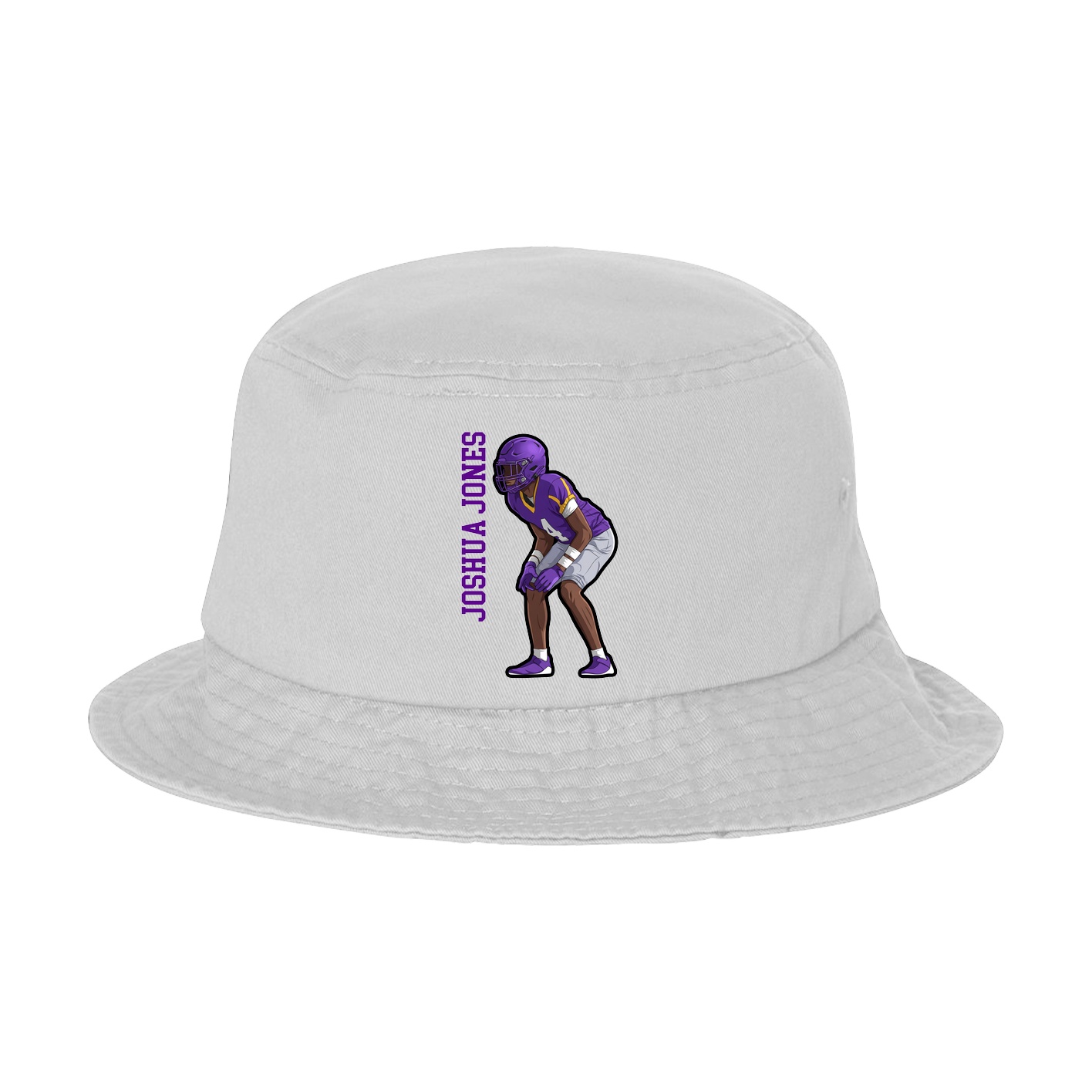 Bucket Cap — Name Vertical in White