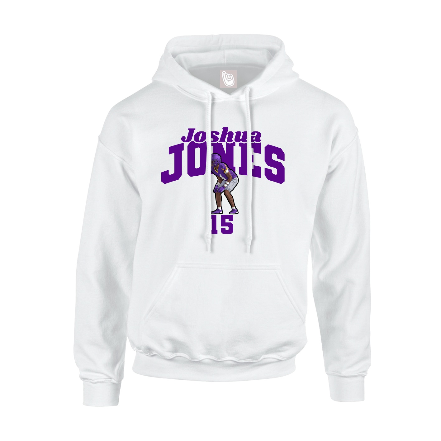 Youth Hoodie — Signature Arch in White