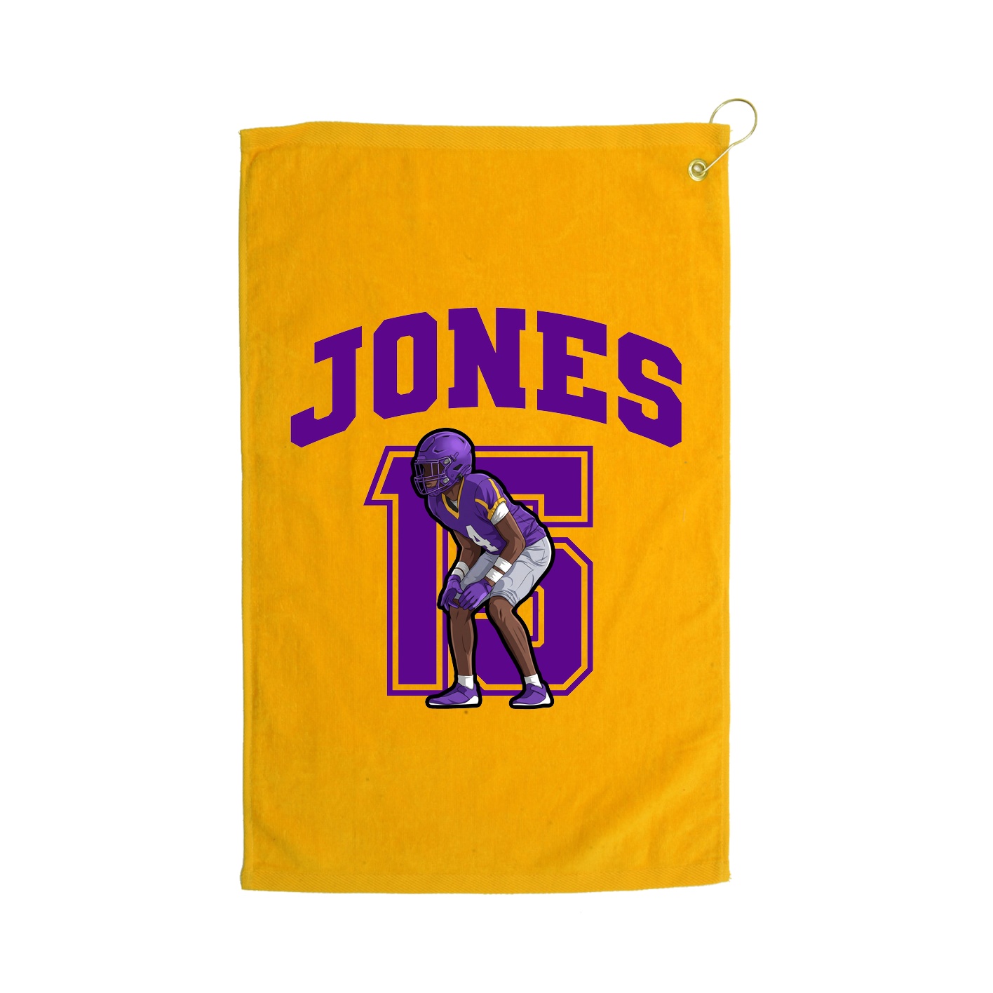 Golf Towel — Number in Gold