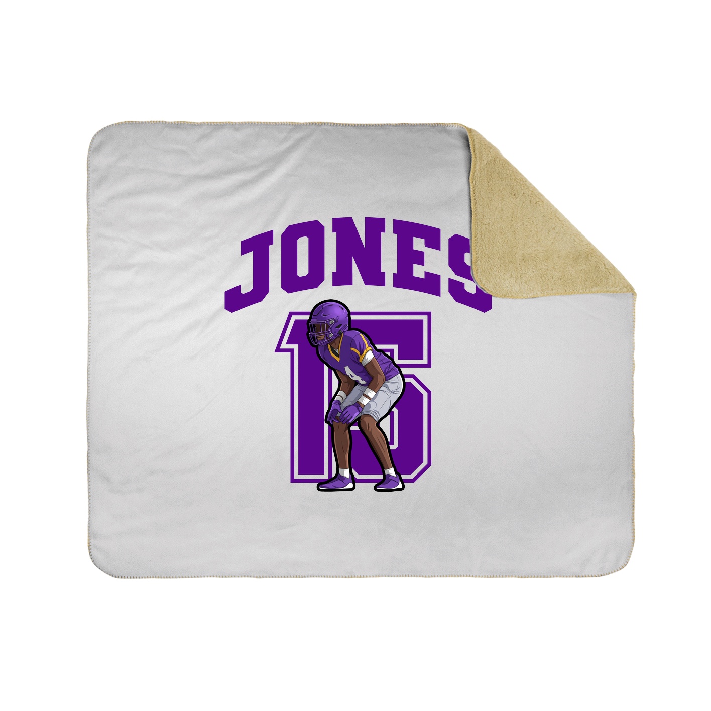 Throw Blanket — Number in White