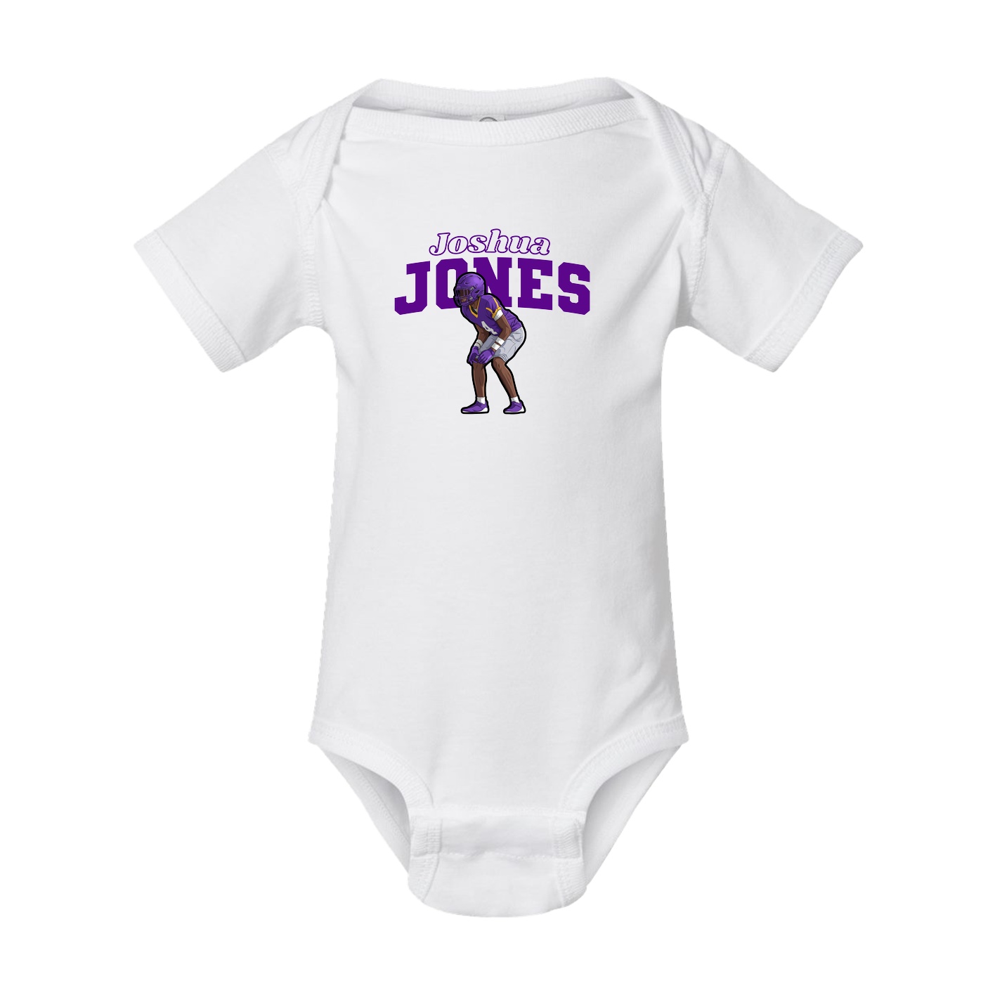 Baby Onesie — Name Arch in White