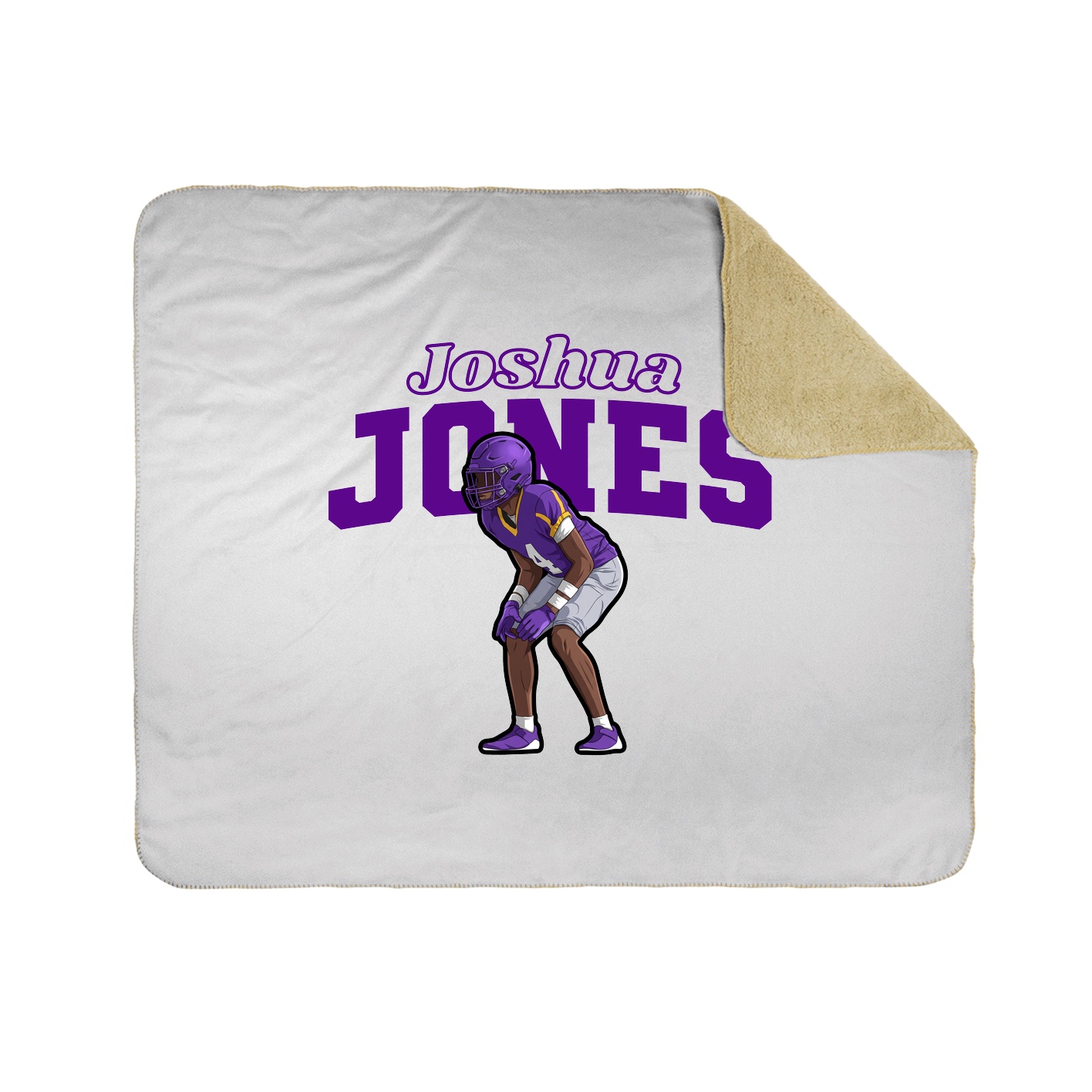 Throw Blanket — Name Arch in White