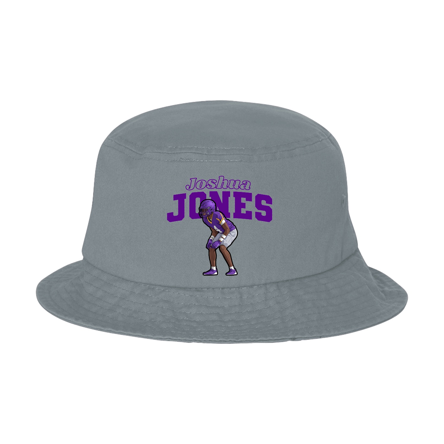 Bucket Cap — Name Arch in Grey