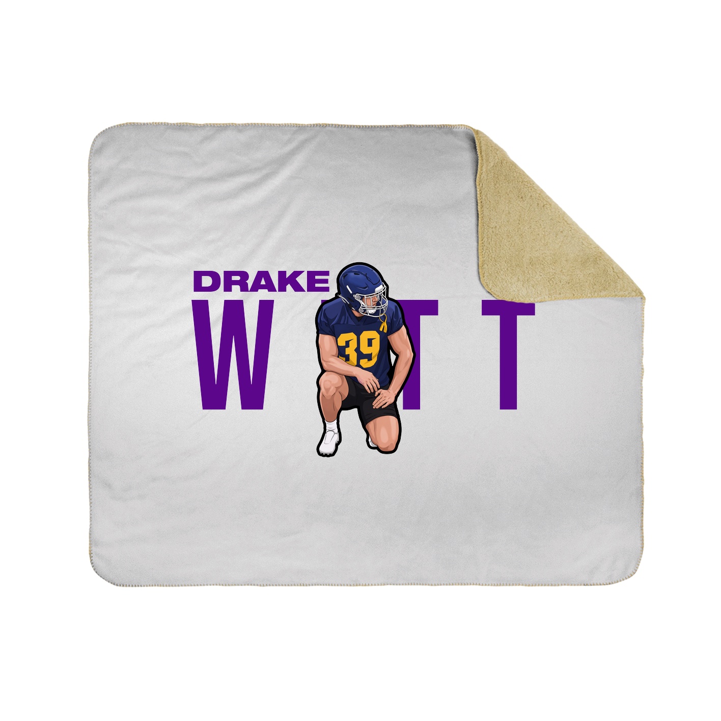 Throw Blanket — Player Name in White