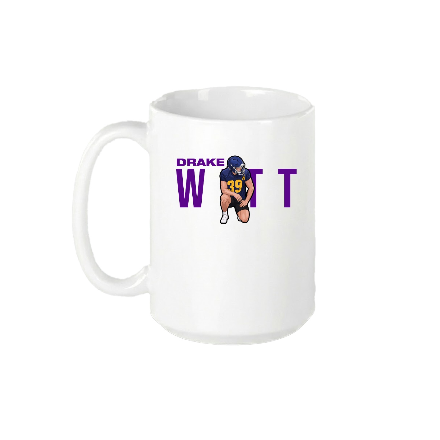 15oz Coffee Mug — Player Name in White