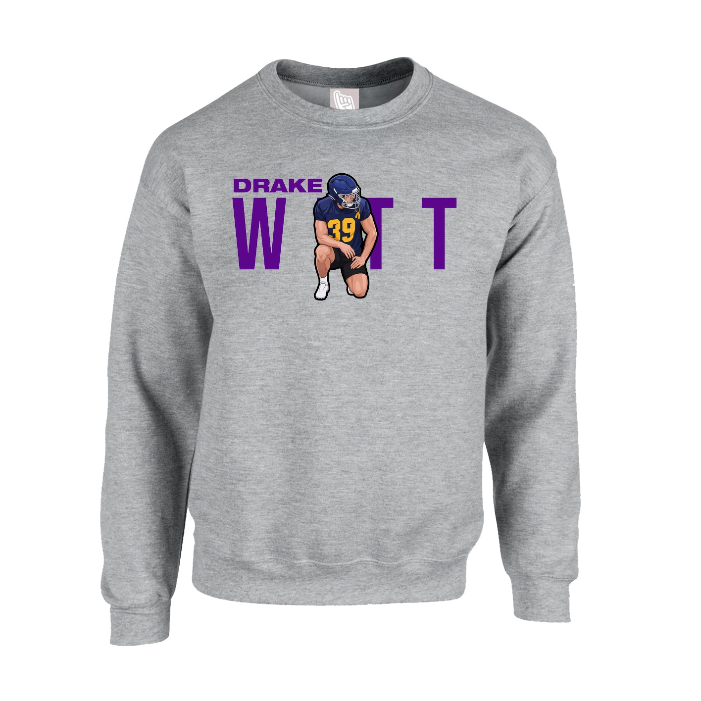 Fleece Crew — Player Name in Grey