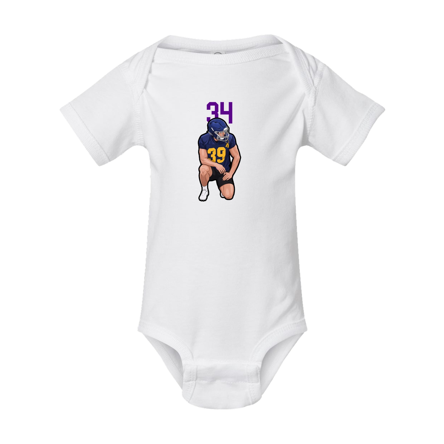 Baby Onesie — Number Top in White