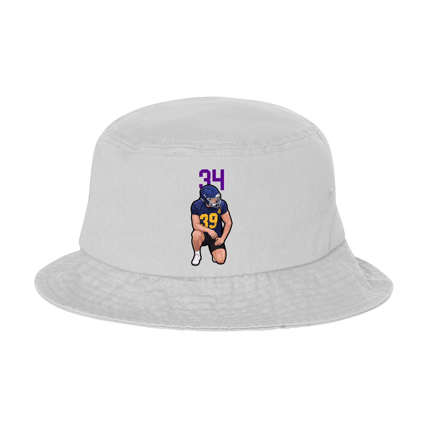 Bucket Cap — Number Top in White