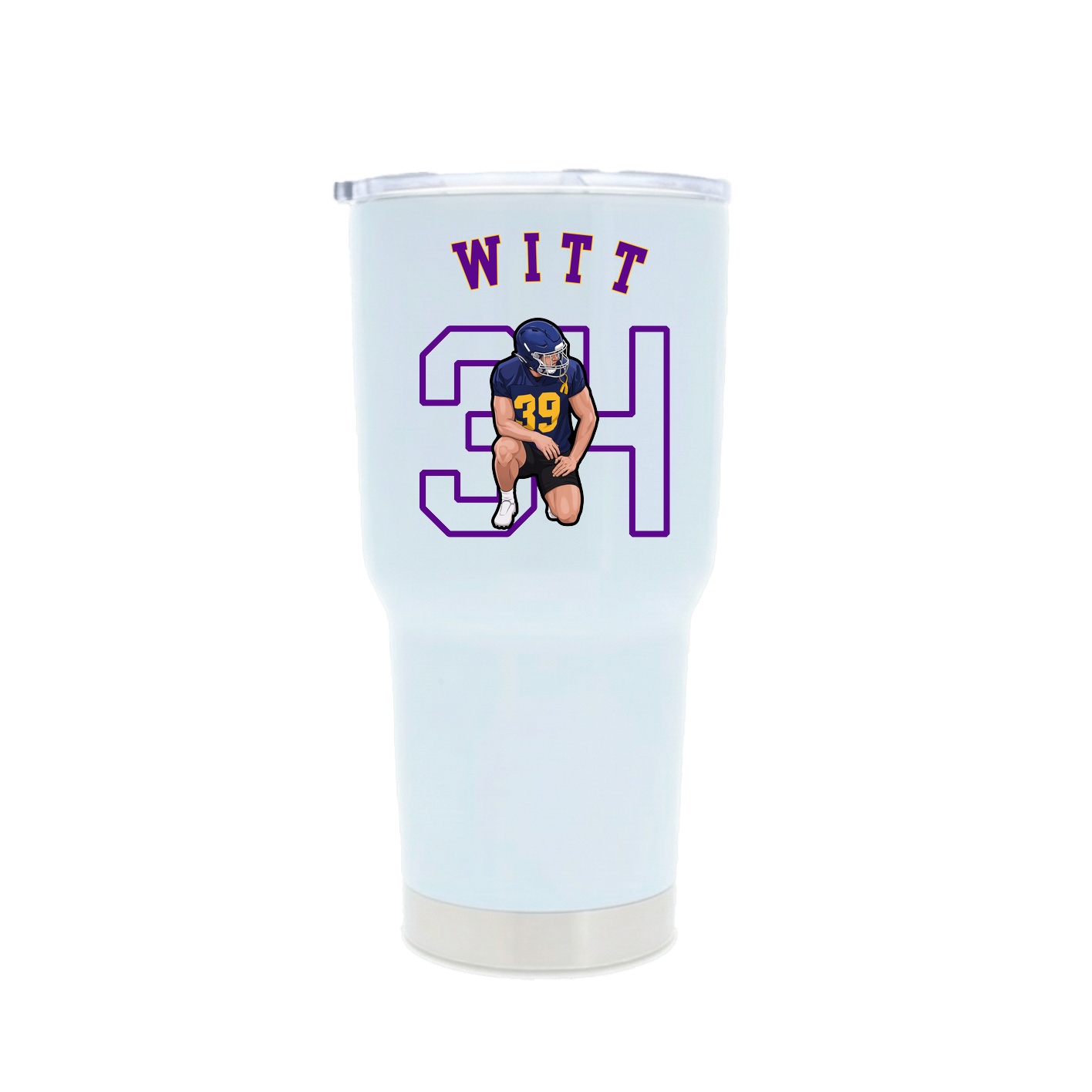 30oz Stainless Steel Tumbler — Shirsey Arch in White