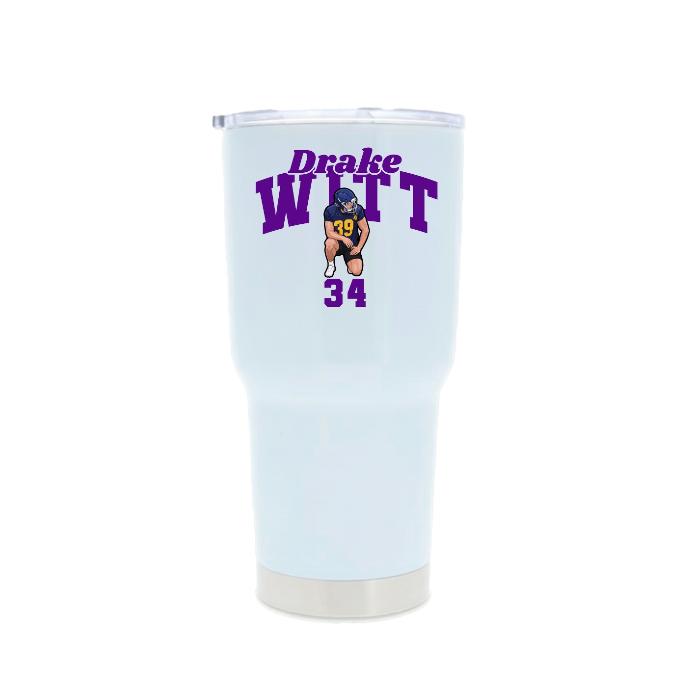 30oz Stainless Steel Tumbler — Signature Arch in White
