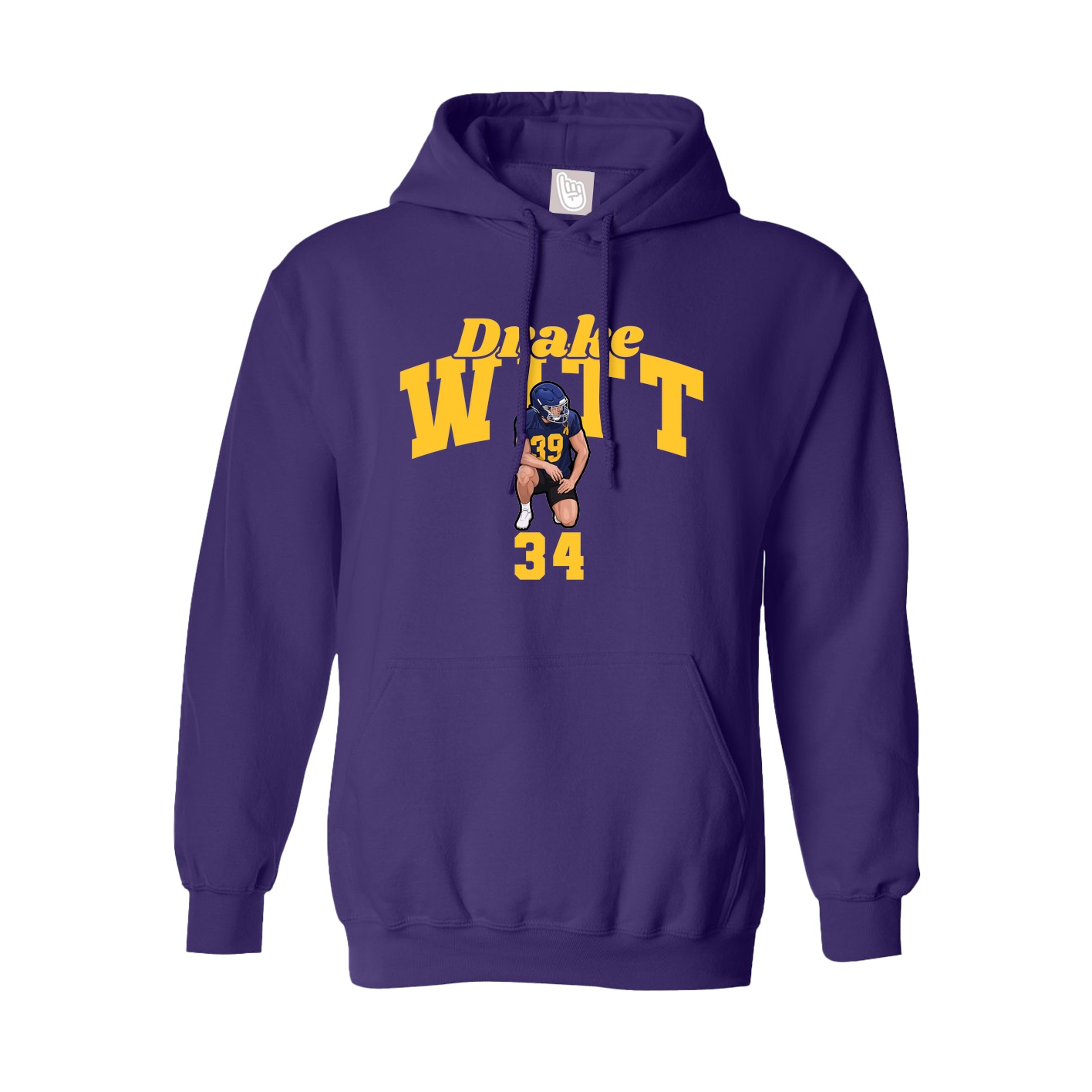 Hoodie — Signature Arch in Purple