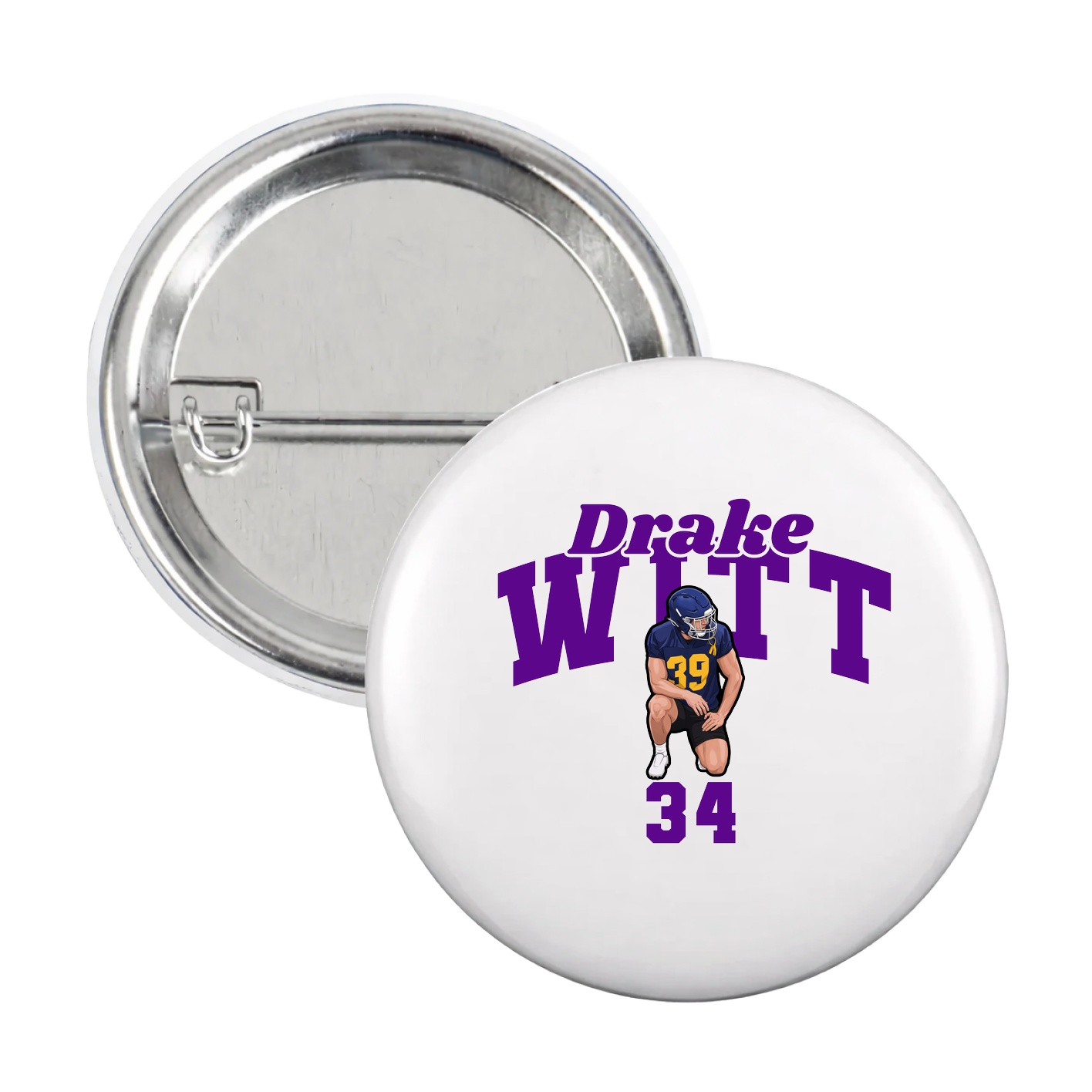 Game Day Button — Signature Arch in White