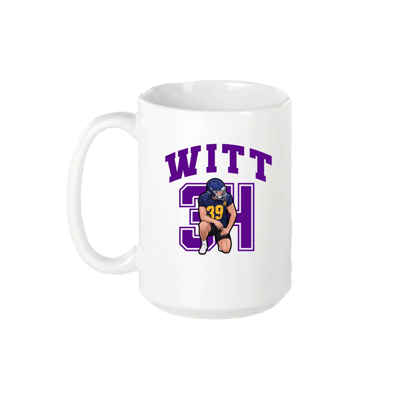 15oz Coffee Mug — Number in White