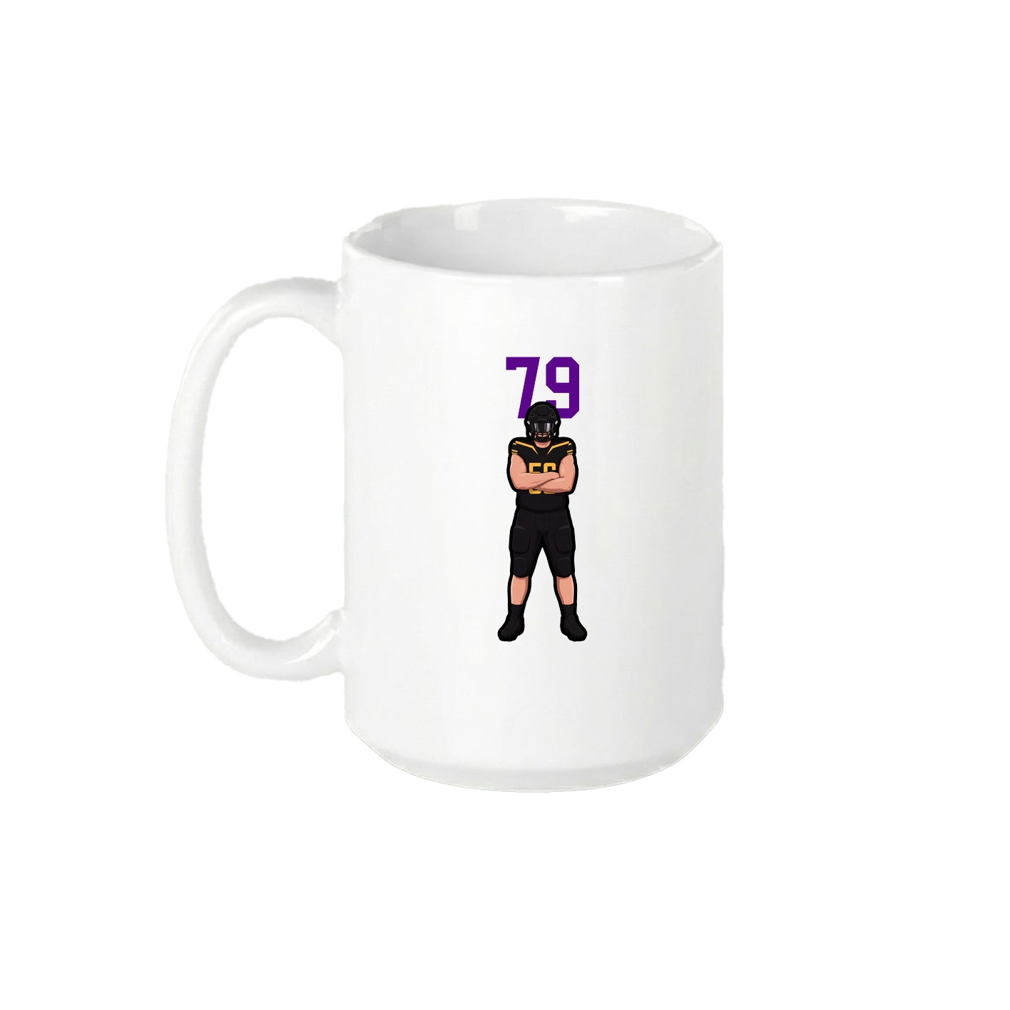 15oz Coffee Mug — Number Top in White