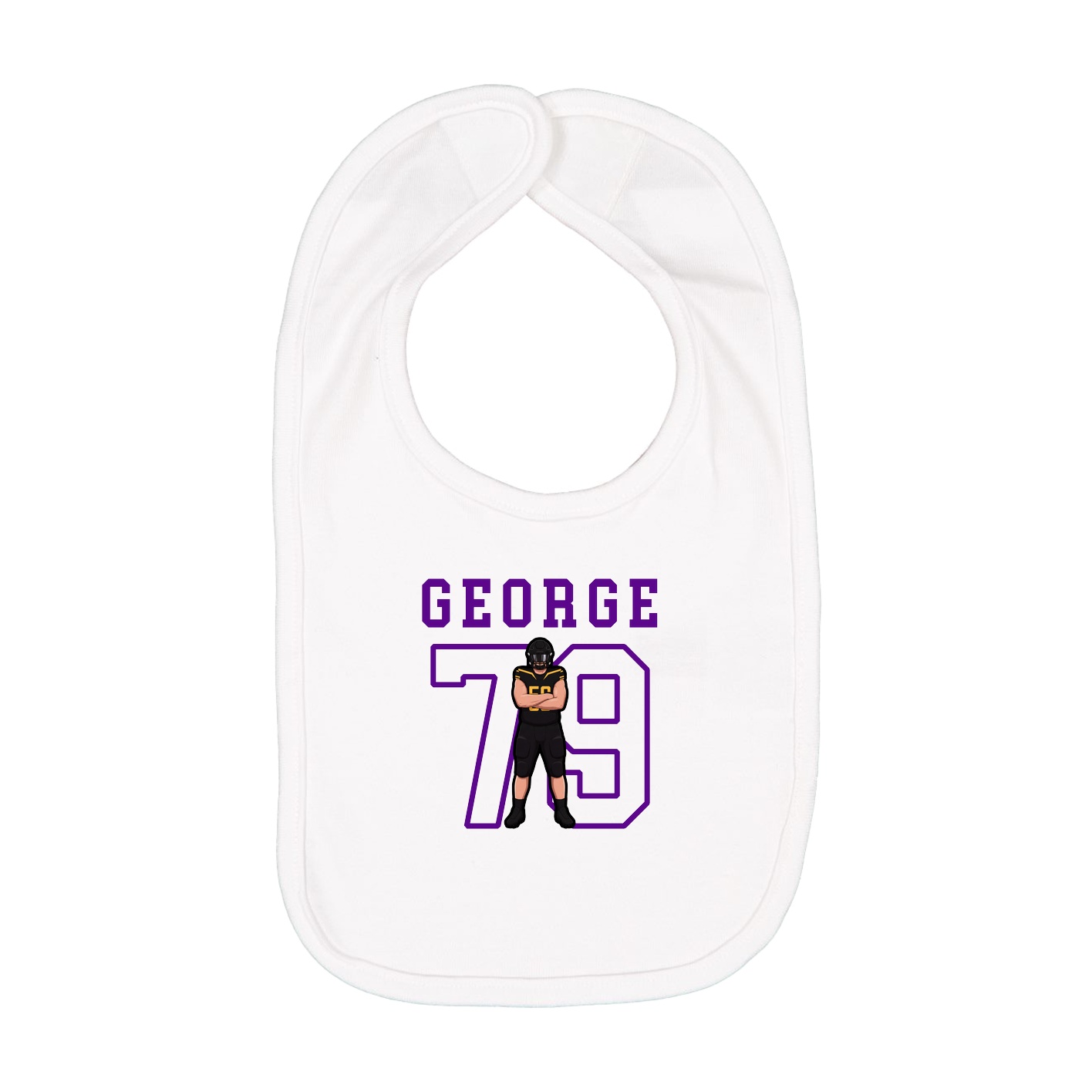 Infant Bib — Shirsey in White