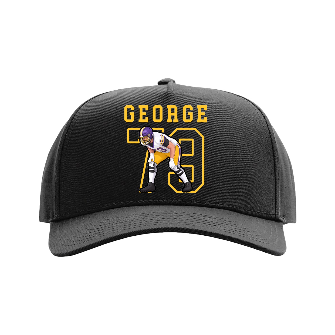 Full Fabric Five-Panel Champ Cap — Shirsey in Black