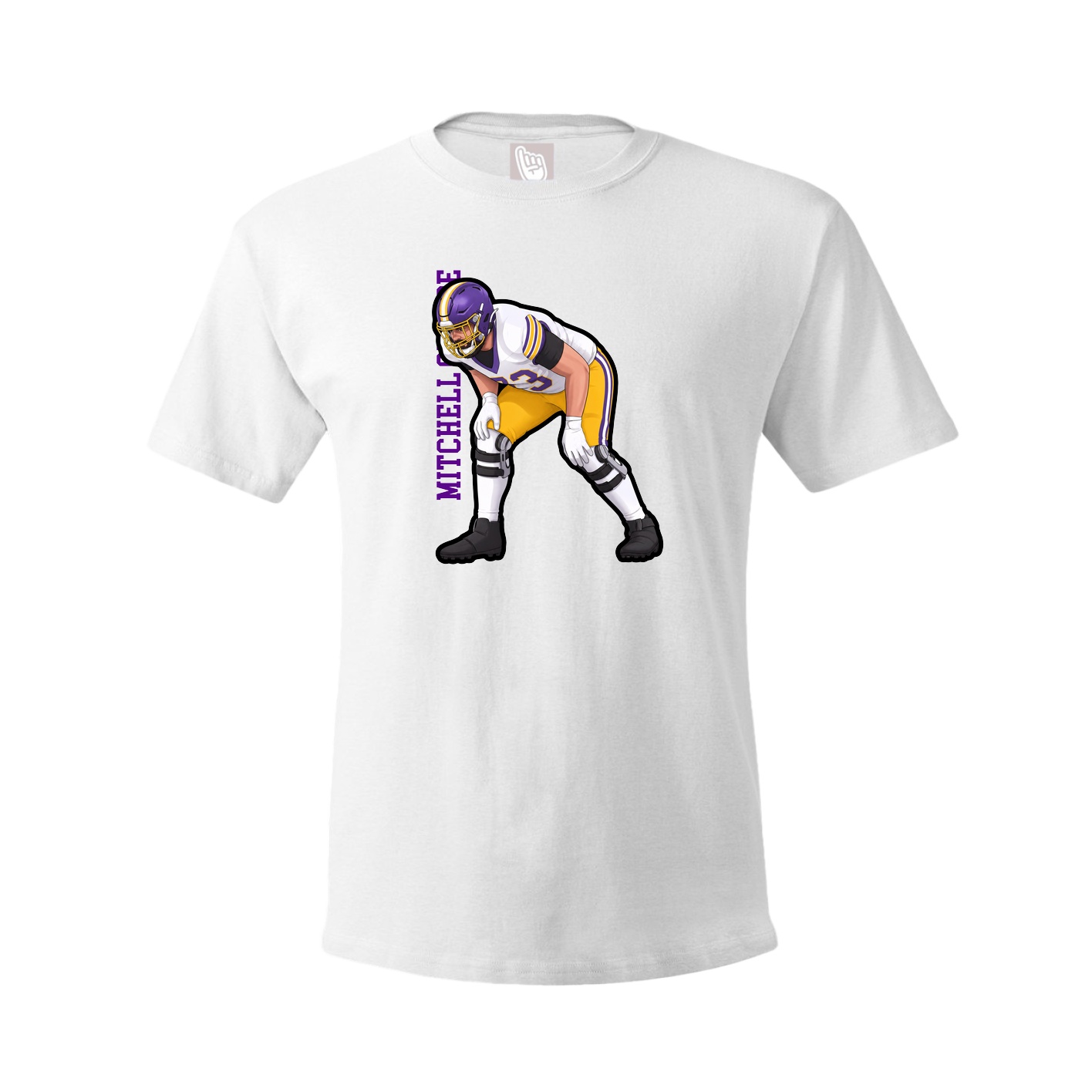 Tee — Name Vertical in White