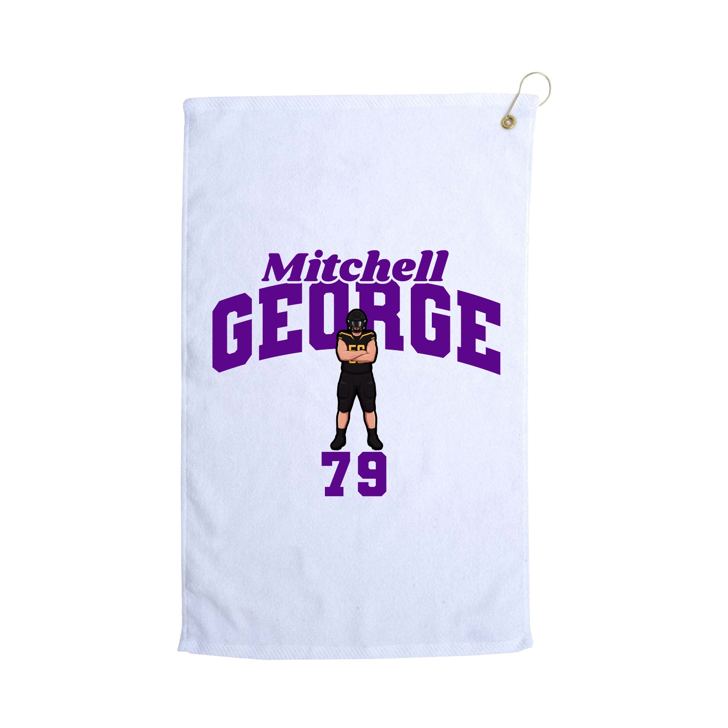 Golf Towel — Signature Arch in White