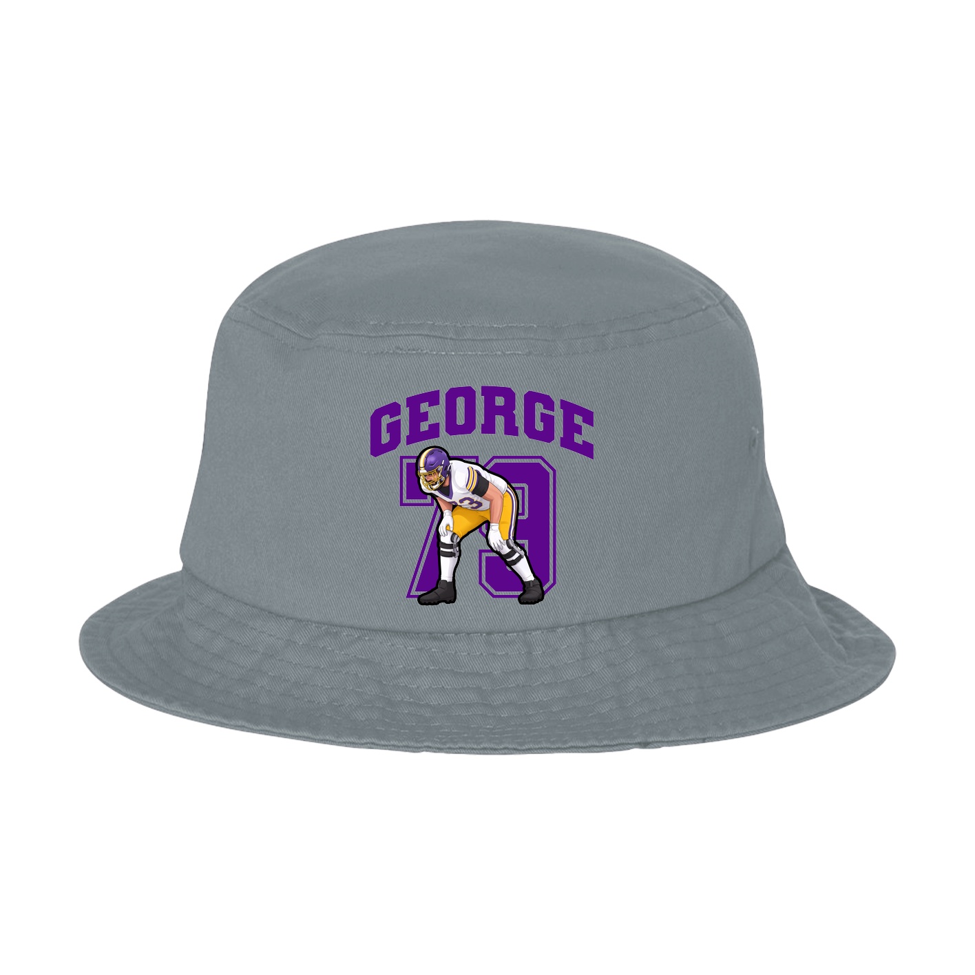 Bucket Cap — Number in Grey