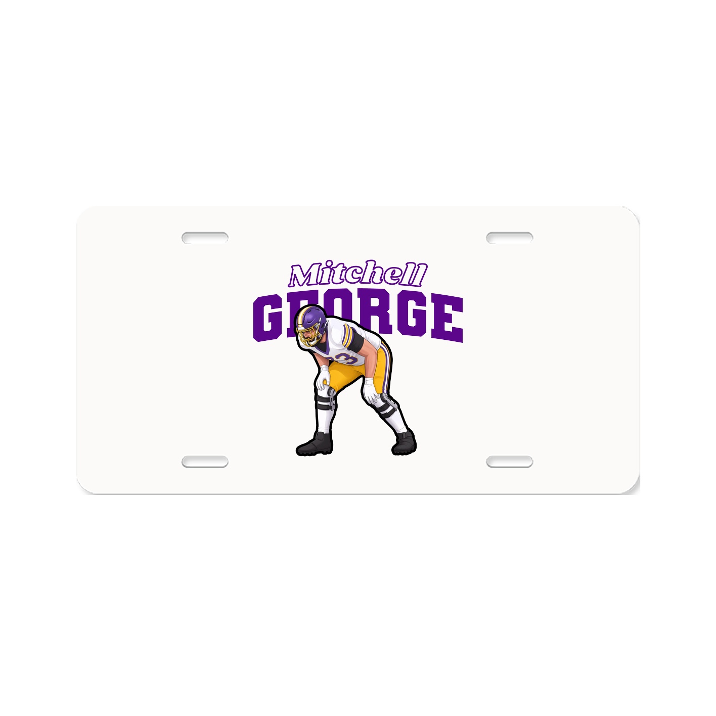 License Plate — Name Arch in Classic