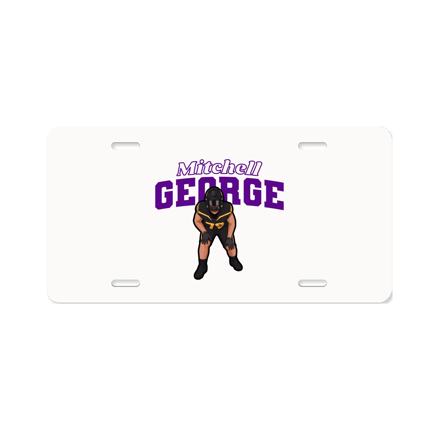 License Plate — Name Arch in Classic