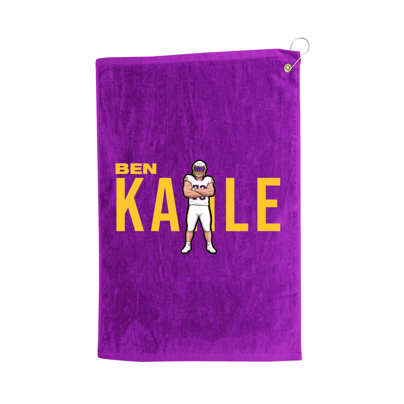 Golf Towel — Player Name in Purple