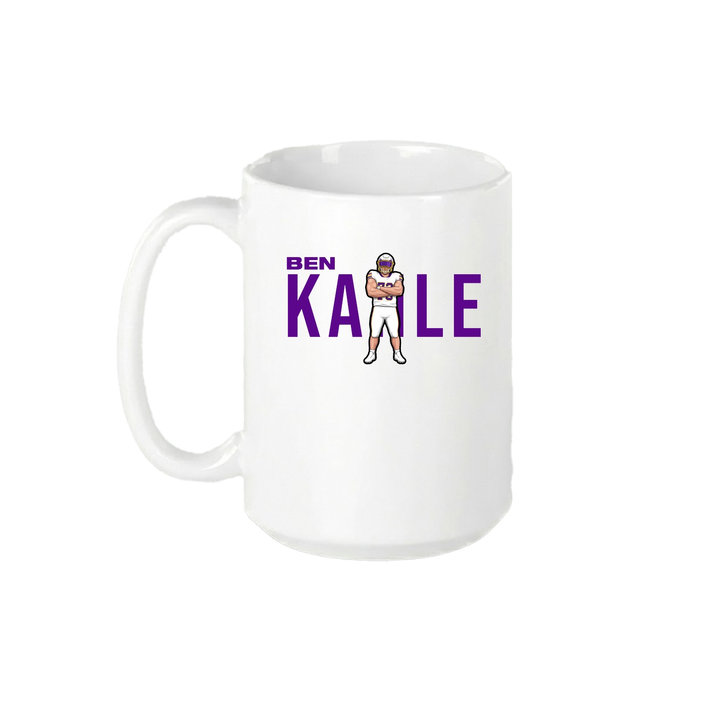 15oz Coffee Mug — Player Name in White