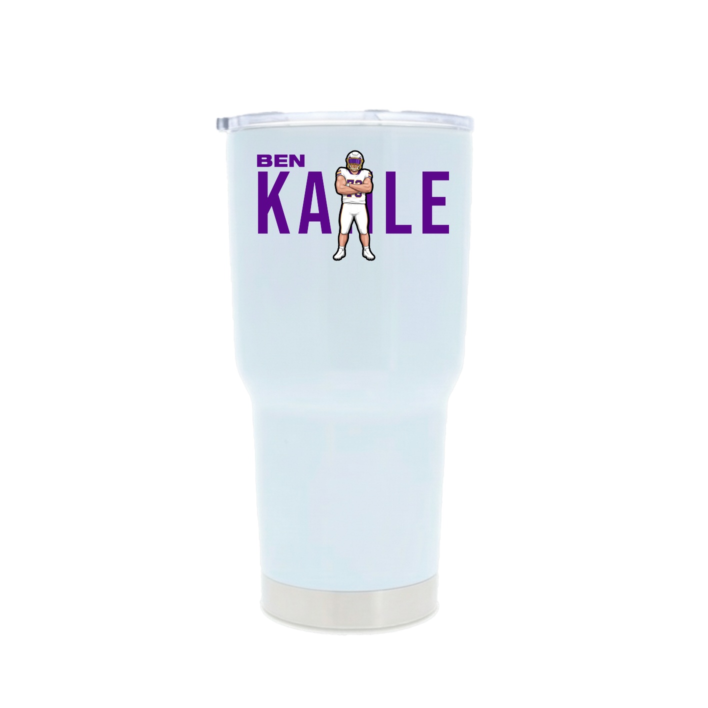 30oz Stainless Steel Tumbler — Player Name in White