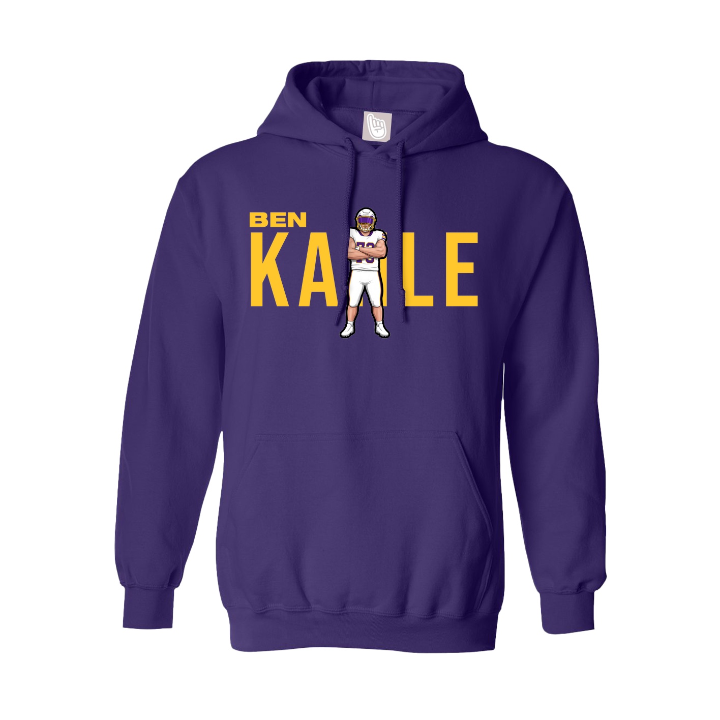 Youth Hoodie — Player Name in Purple