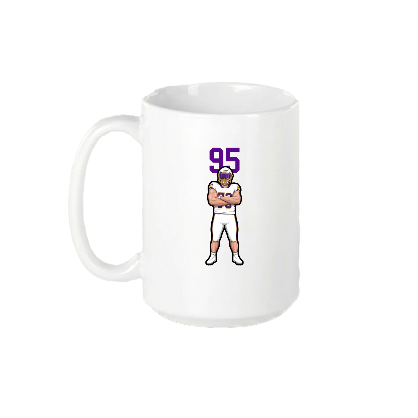 15oz Coffee Mug — Number Top in White