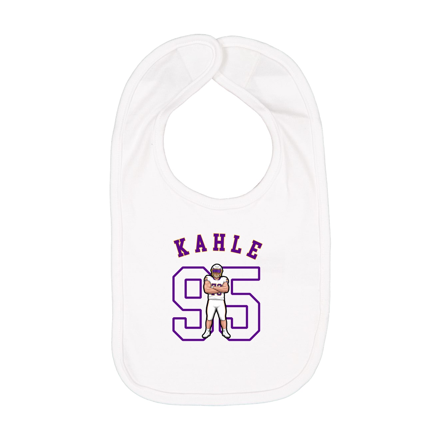 Infant Bib — Shirsey Arch in White