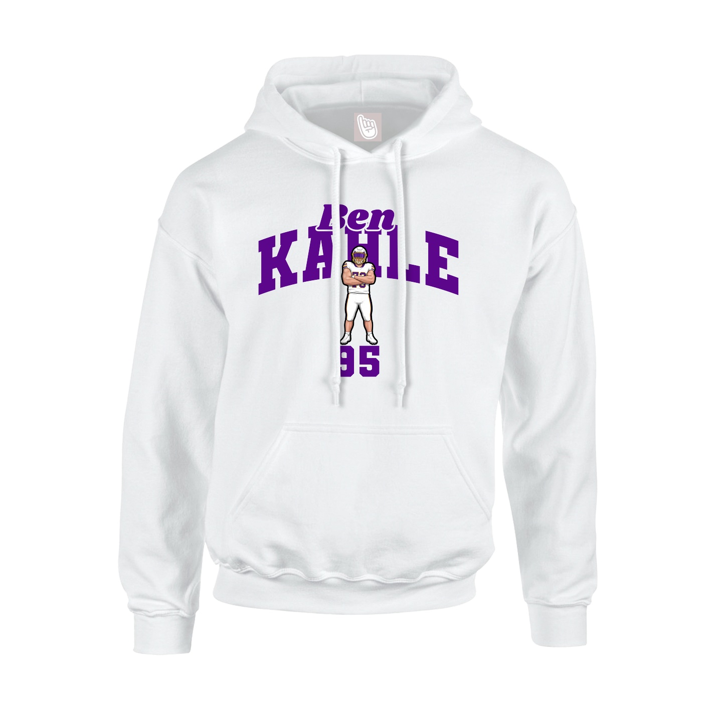 Youth Hoodie — Signature Arch in White