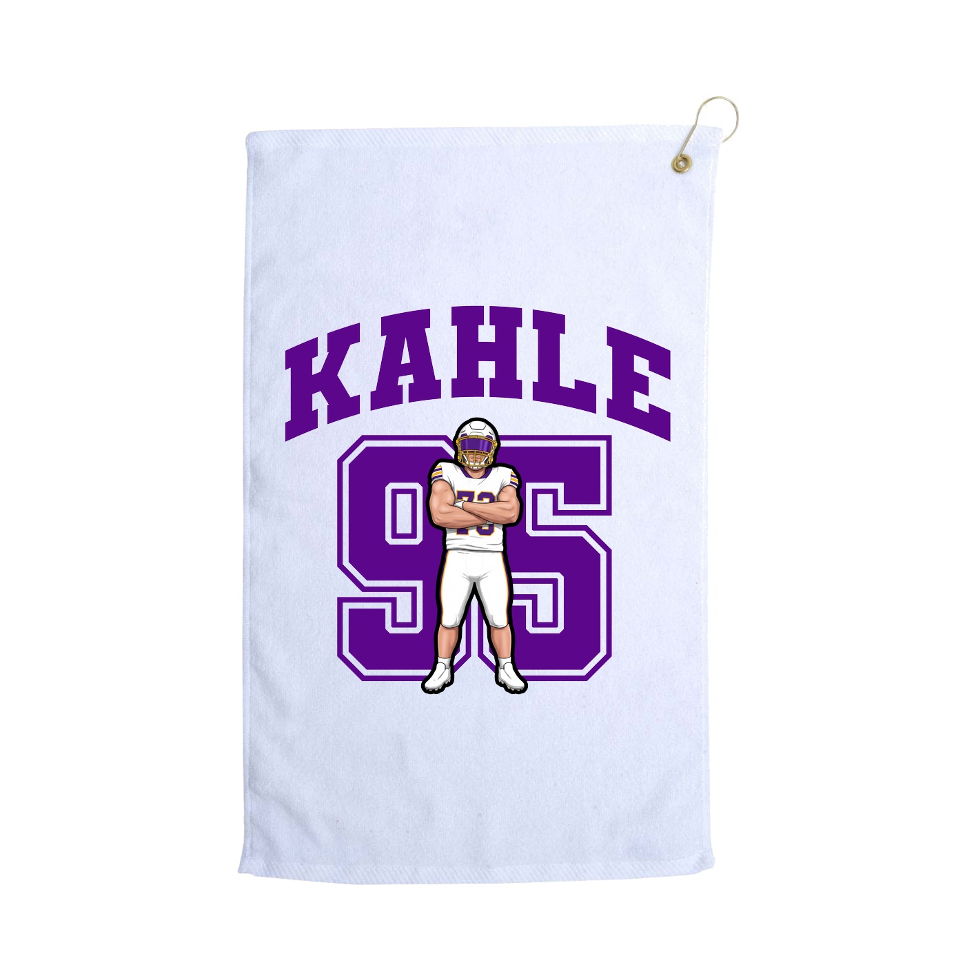 Golf Towel — Number in White
