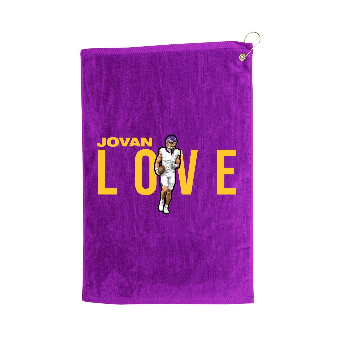 Golf Towel — Player Name in Purple