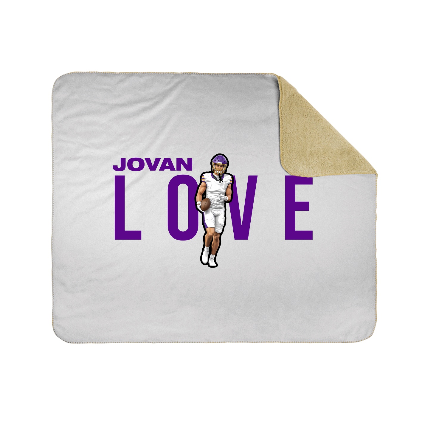 Throw Blanket — Player Name in White