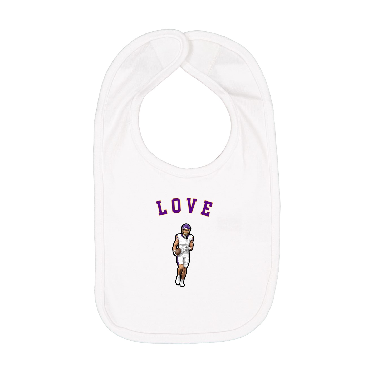 Infant Bib — Shirsey Arch in White