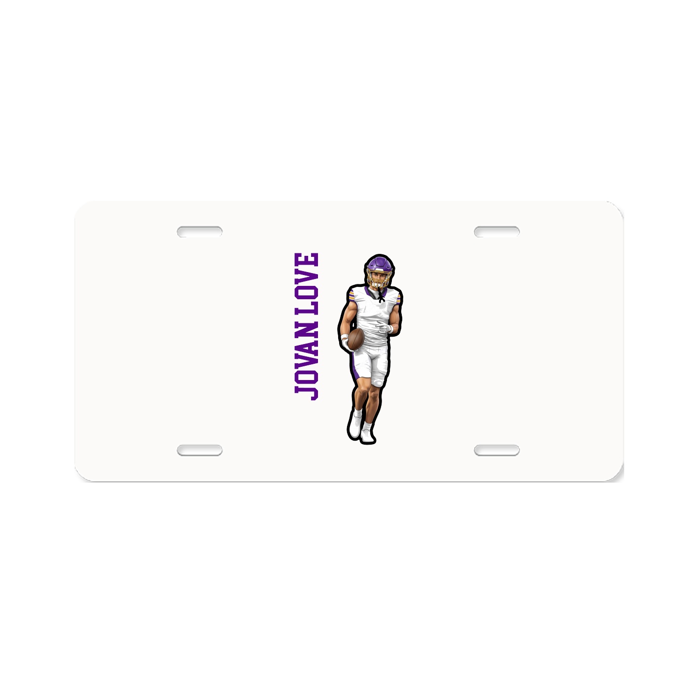 License Plate — Name Vertical in Classic