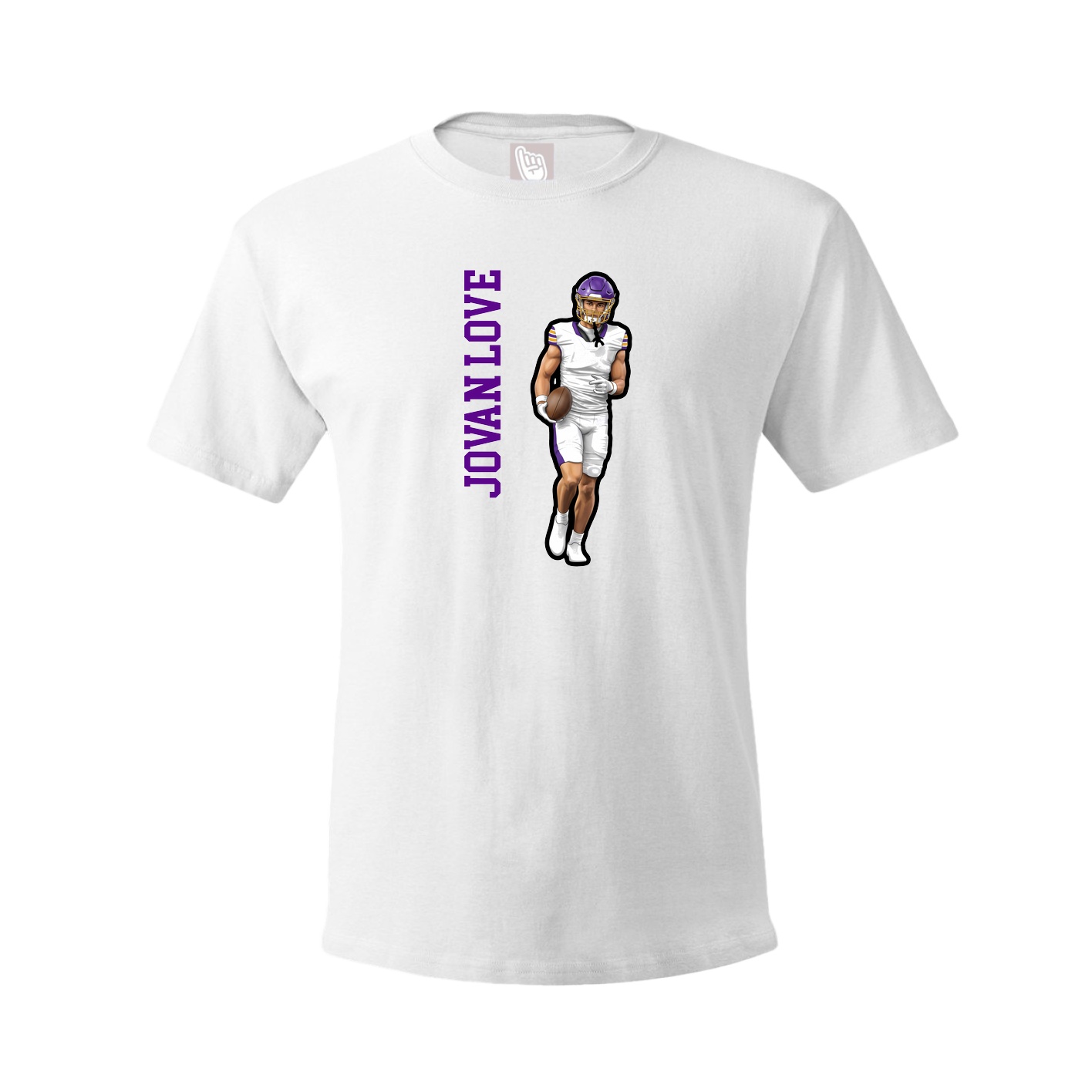 Tee — Name Vertical in White