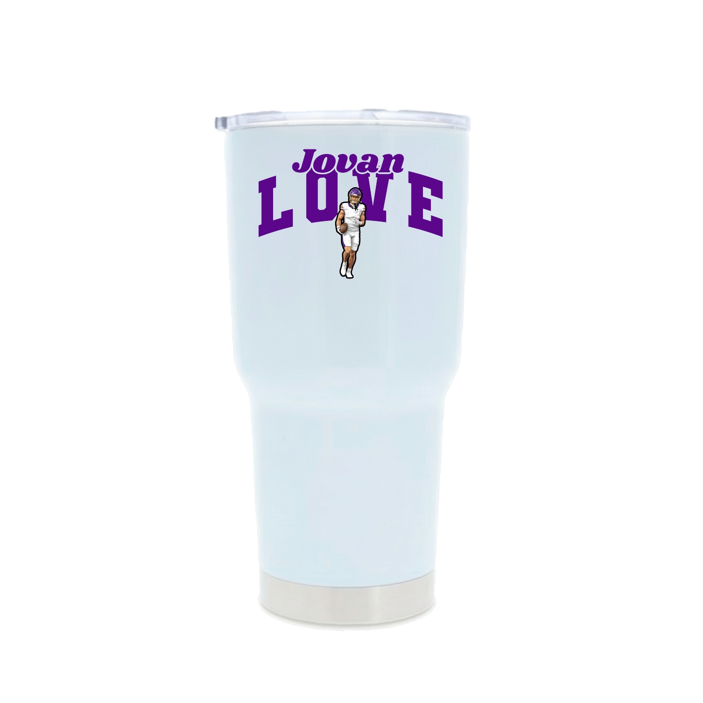 30oz Stainless Steel Tumbler — Signature Arch in White