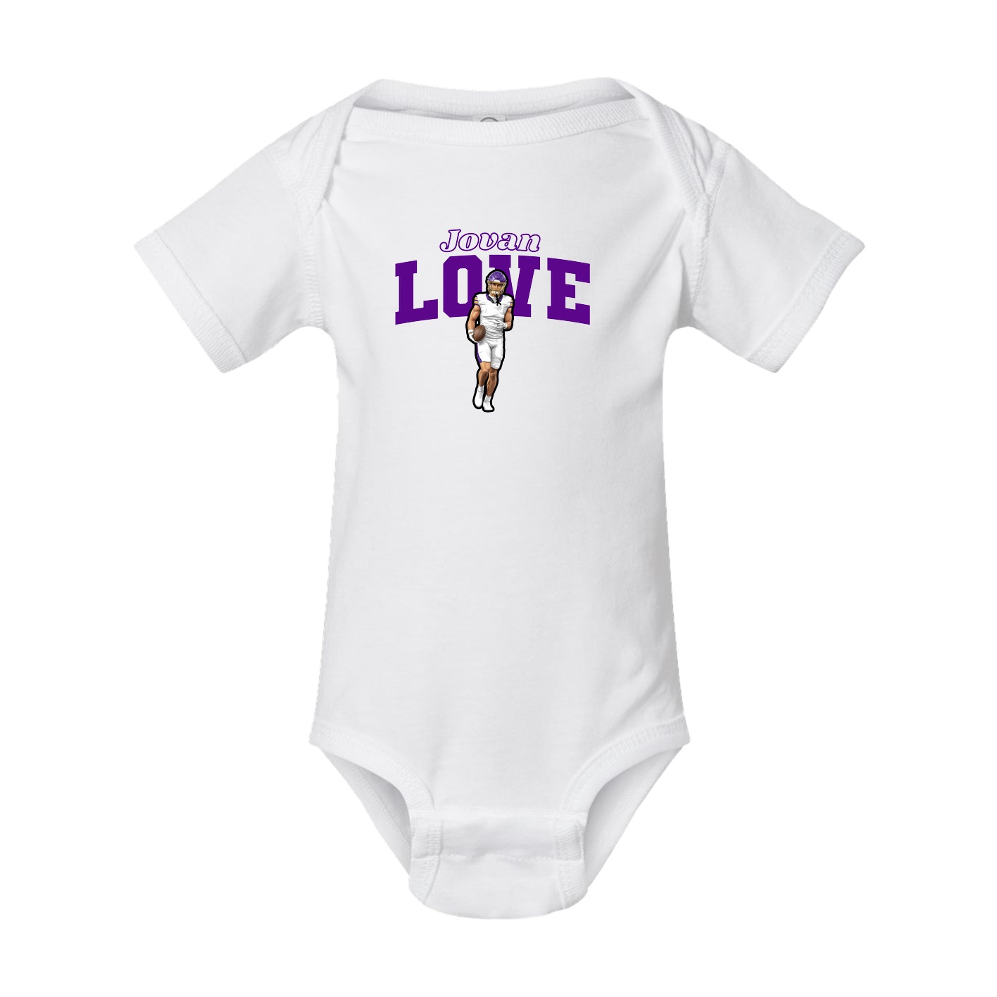 Baby Onesie — Name Arch in White