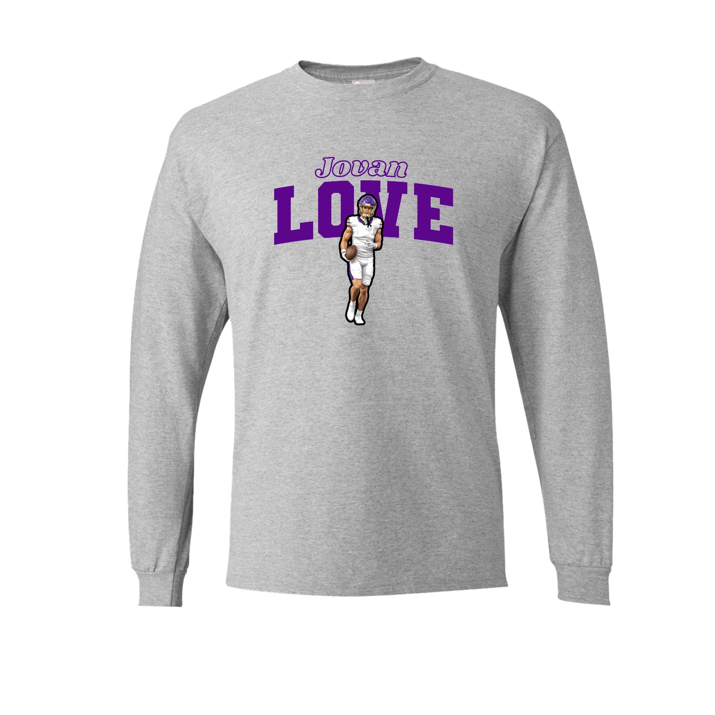 Long Sleeve Tee — Name Arch in Grey