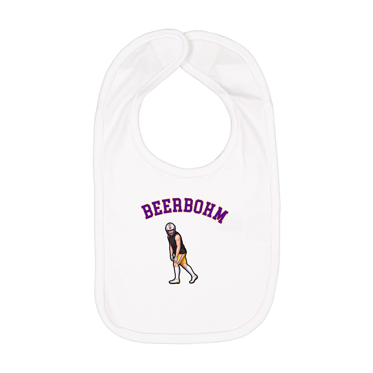 Infant Bib — Shirsey Arch in White