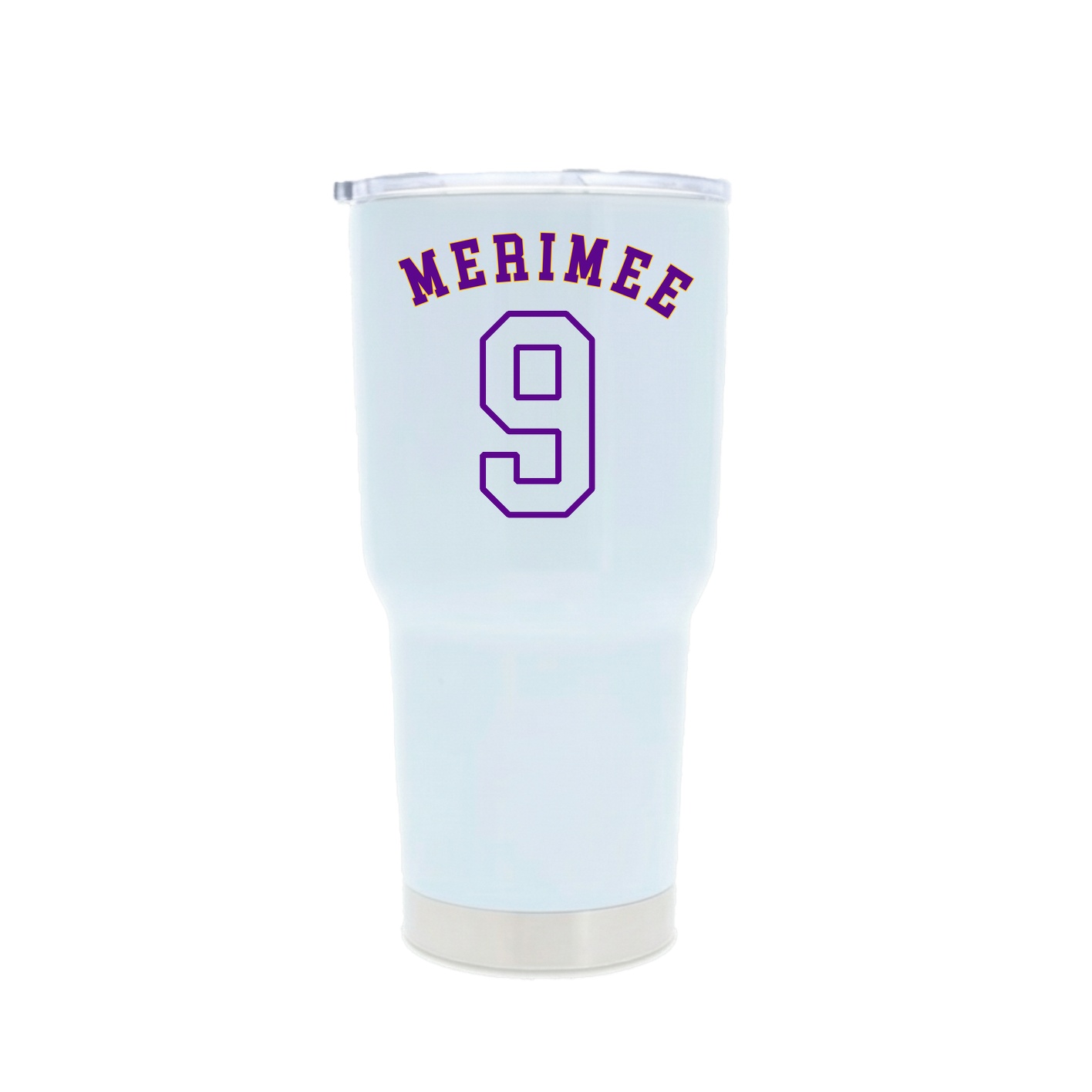 30oz Stainless Steel Tumbler — Shirsey Arch in White