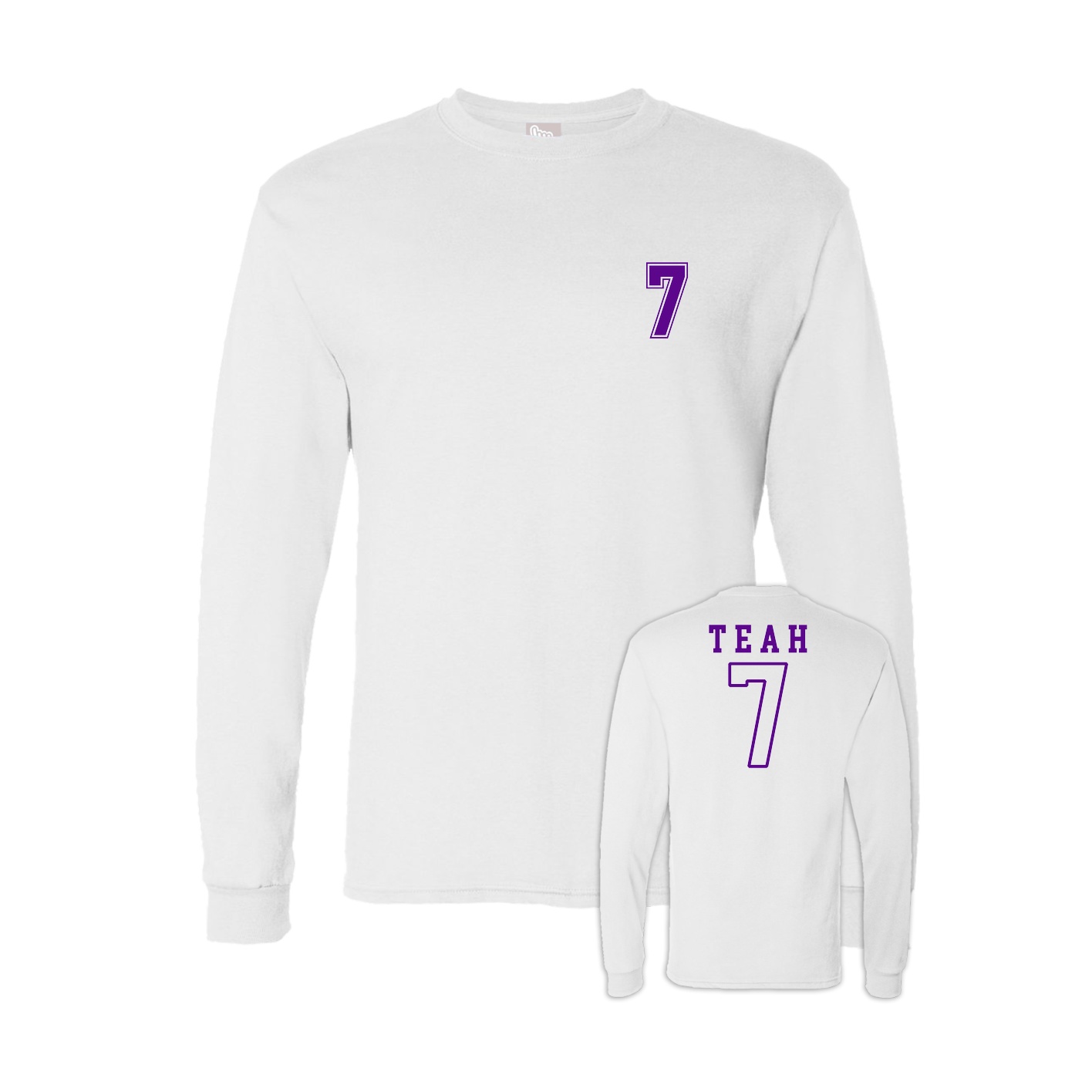 Long Sleeve Tee — Chest Back in White