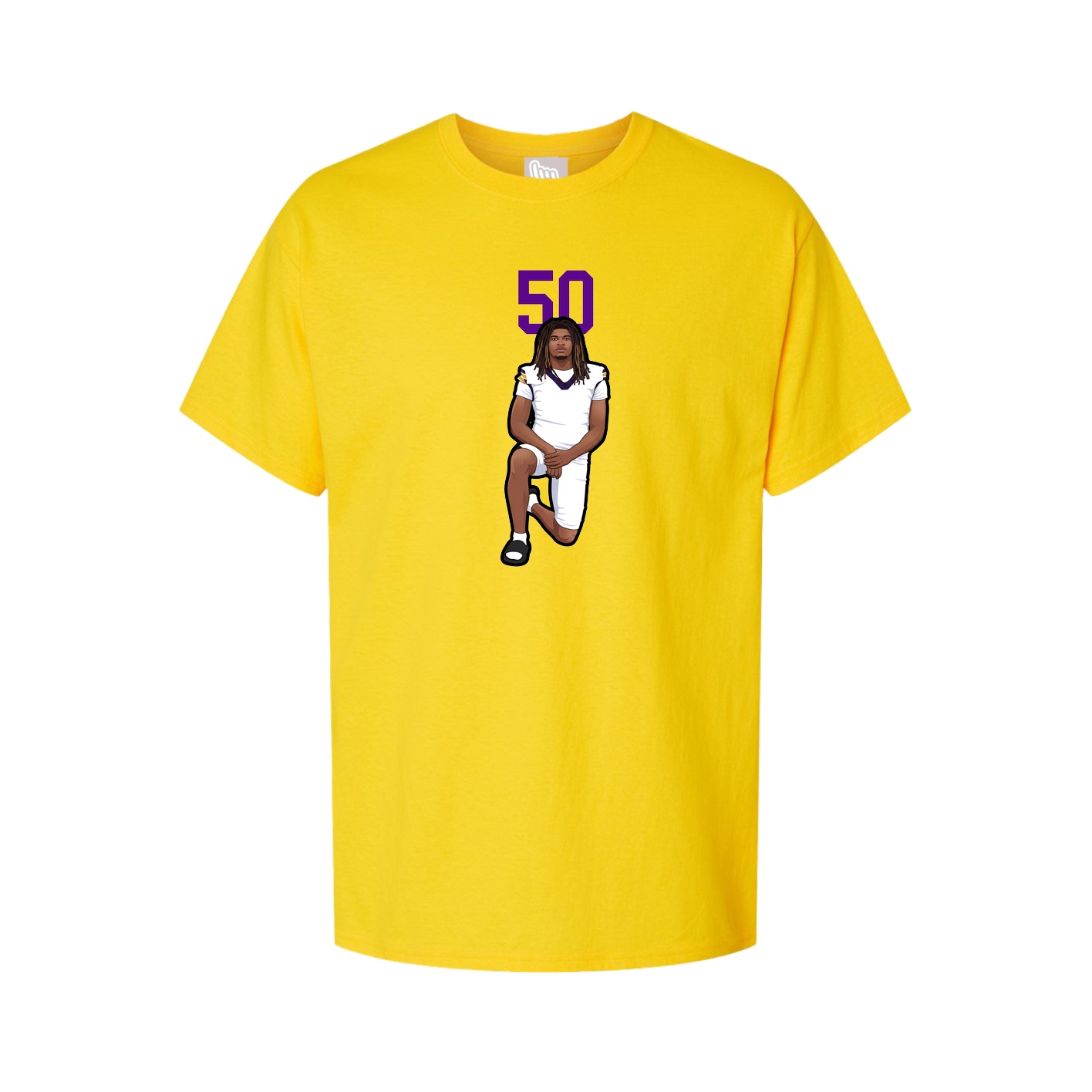 Youth Tee — Number Top in Gold