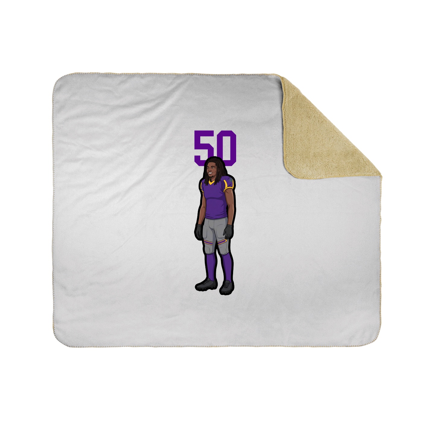Throw Blanket — Number Top in White